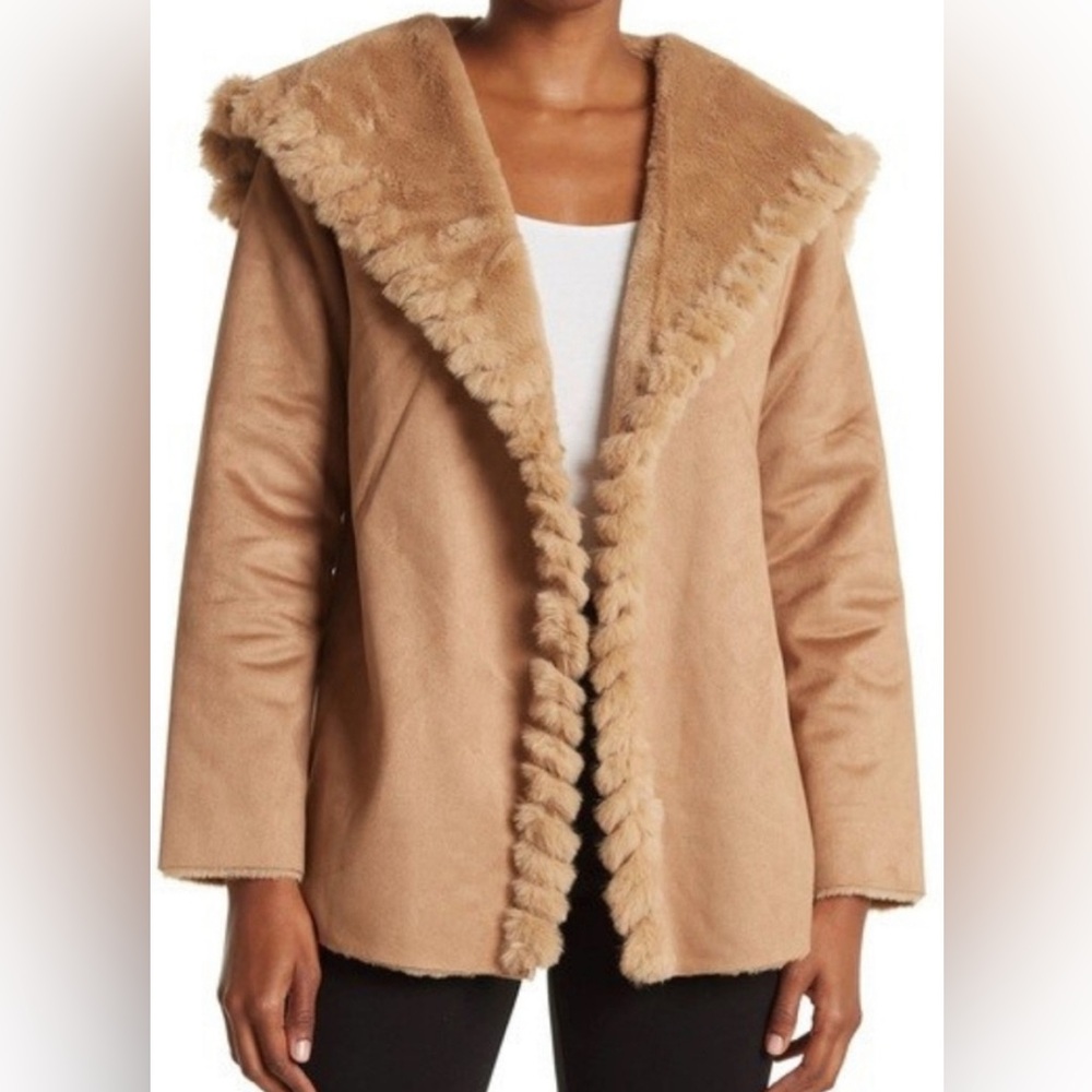 Love Token Faux Fur Lined Coat
